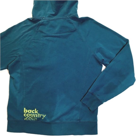 *3/$25* Teal & Lime Green Backcountry Goat Hoodie - Picture 6 of 6